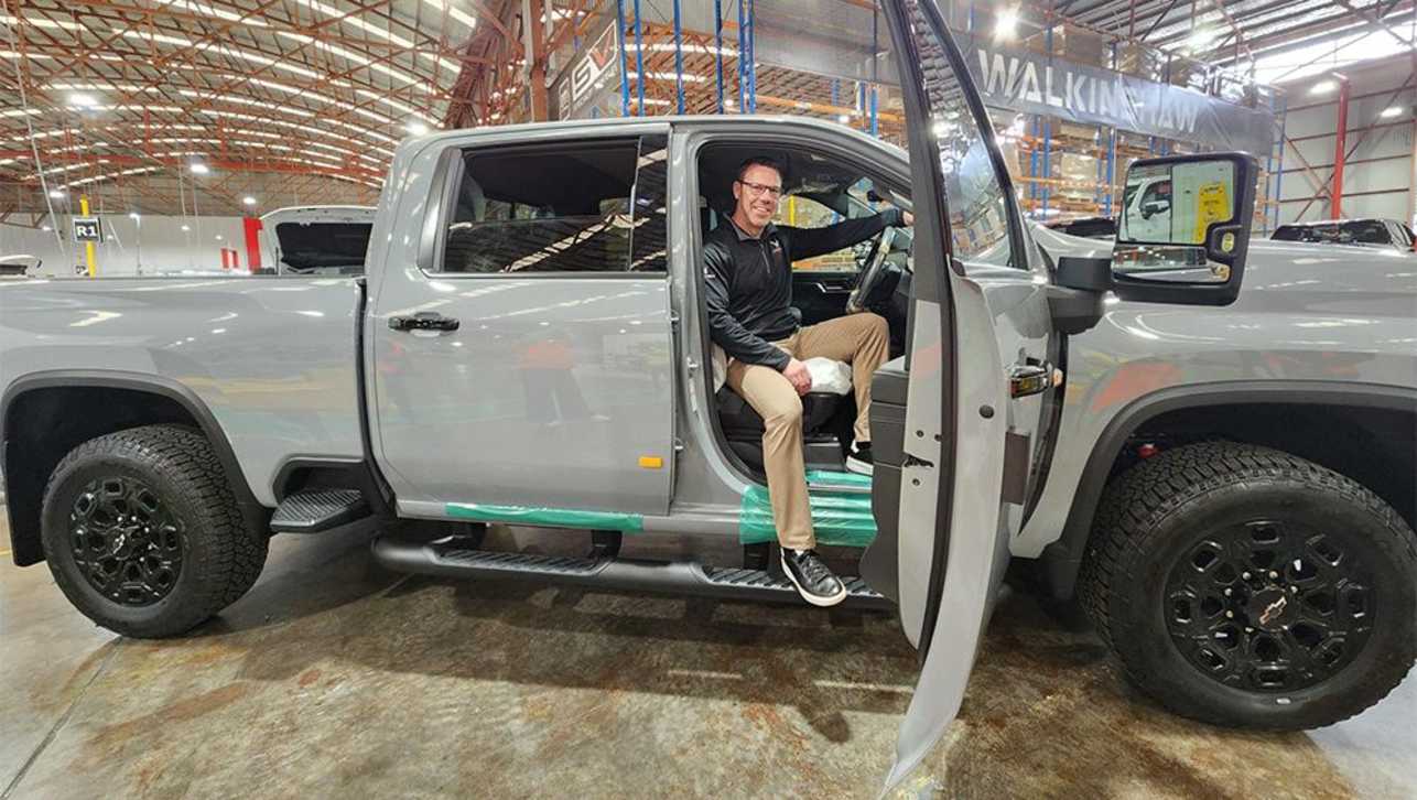 VP Global Chevrolet Scott Bell toured the Dandenong, Melbourne conversion facility for the first time.